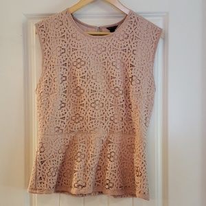 Ann Taylor lace sleeveless blouse